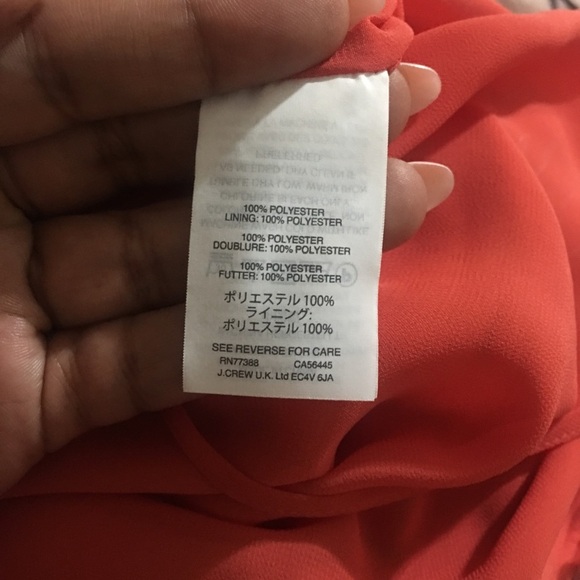 0065 Jcrew velvet orange going out top sz 2 - Picture 7 of 8